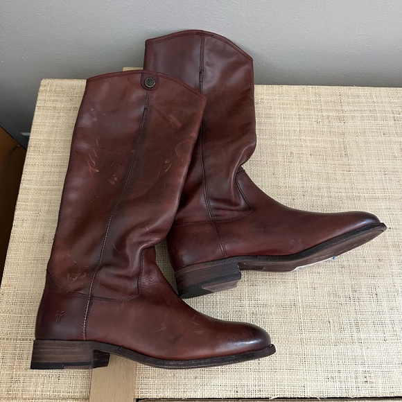 Frye Dark Brown Leather Boots - Picture 2 of 8